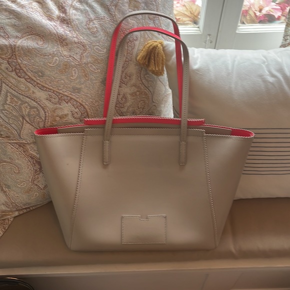 ♠️Kate Spade ♠️ beige and hot pink leather tote - Picture 6 of 6